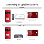 Metzler VDM10 2.0 Video-Türsprechanlage | Komplettset mit austauschbarem Namensschild | 3 Klingeltaster | Plug & Play | Neo