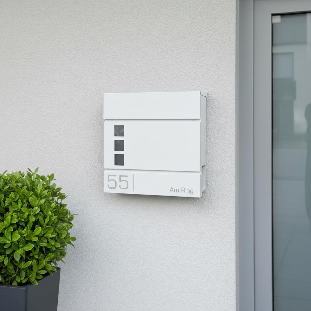 Metzler Briefkasten hochwertiger Stahl Sichtfenster | Cube