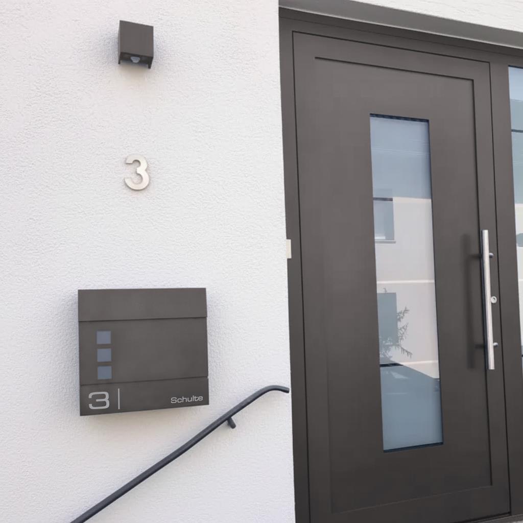 Metzler Briefkasten hochwertiger Stahl Sichtfenster | Cube