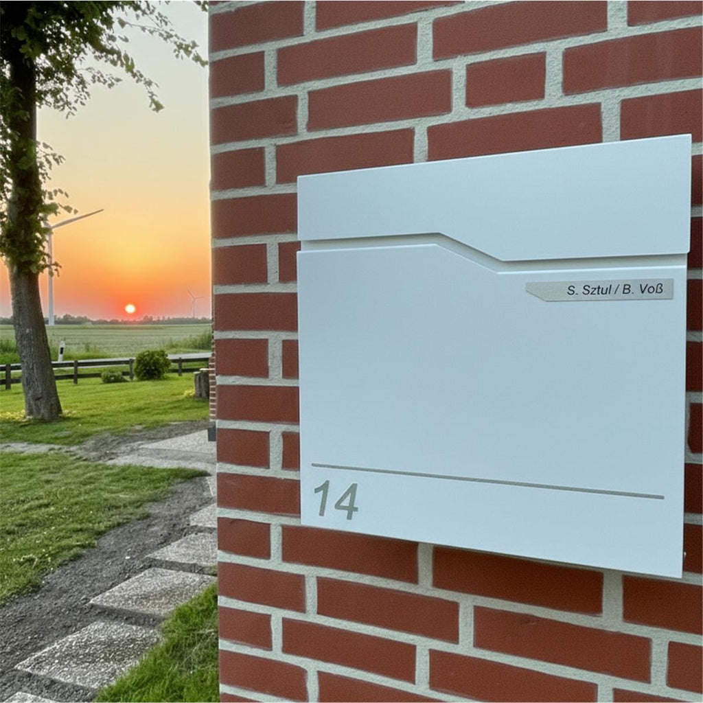 Metzler Briefkasten austauschbares Namensschild | Hoffmann