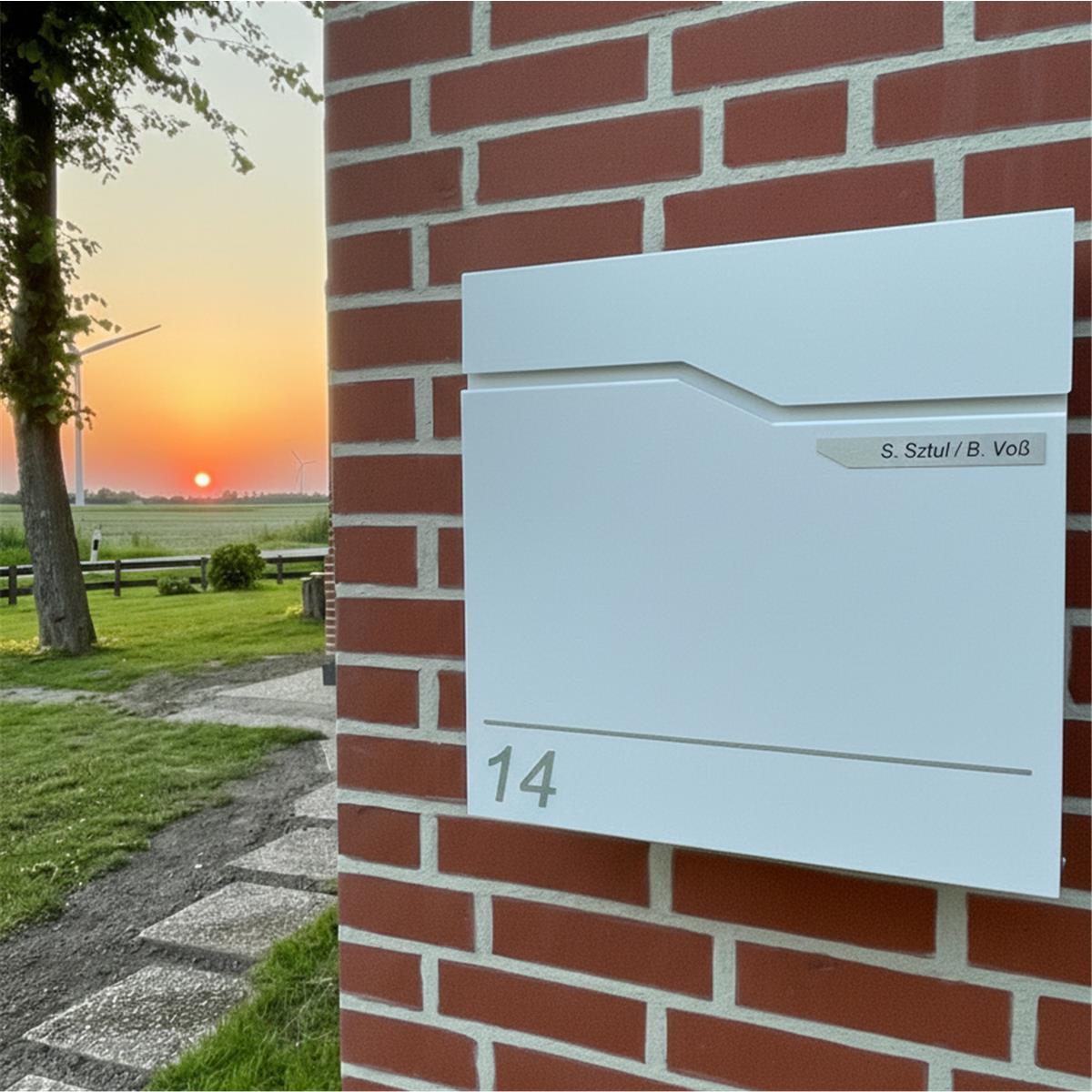 Metzler Briefkasten austauschbares Namensschild | Hoffmann