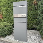 Metzler Standbriefkasten mit Zeitungsfach aus hochwertigem Stahl | Alves