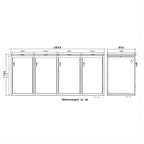 Metzler Design-Mülltonnenbox | 4er | 240l | Anthrazit RAL 7016 | horizontale Designlinien | Nexus