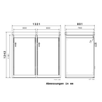 Metzler Mülltonnenbox mit Pflanzdach | 2er | 240l | Anthrazit RAL 7016 | aus Stahl | rostfrei & massiv | Türgriff mit Schloss