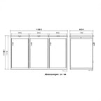 Metzler Design-Mülltonnenbox | 3er | 240l | Anthrazit RAL 7016 | horizontale Designlinien | Nexus