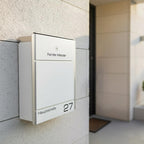Metzler Briefkasten aus Edelstahl | personalisiert mit Gravur | Zeitungsfach optional | Moris