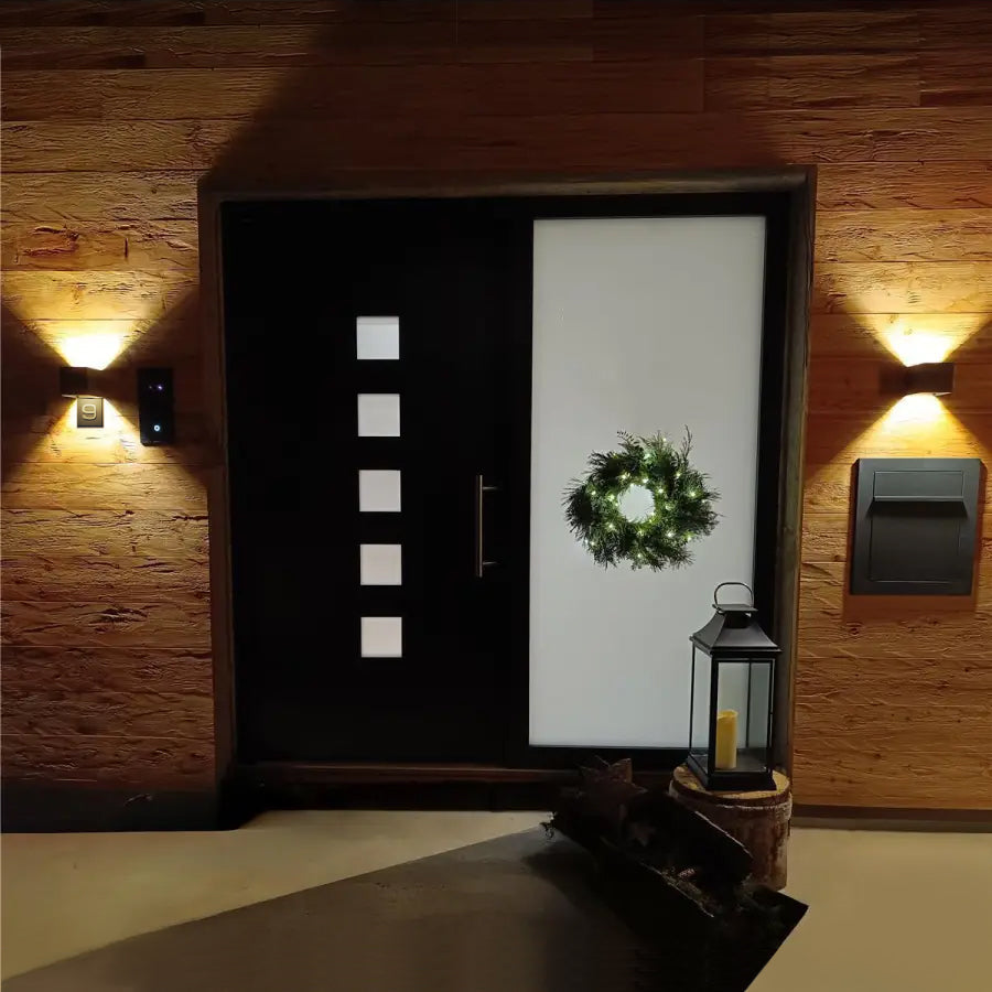 Metzler LED Hausnummer | Außenleuchte mit Hausnummernschild | RAL 7016 Anthrazit | Lumic