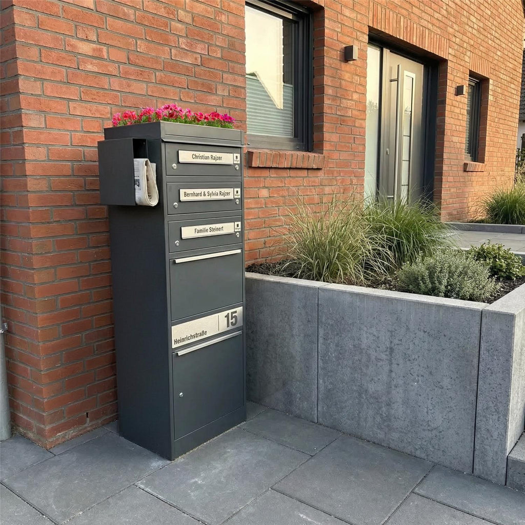 Metzler Zeitungsfach für Paketbox Modellreihe Bispo | RAL 7016 Anthrazit