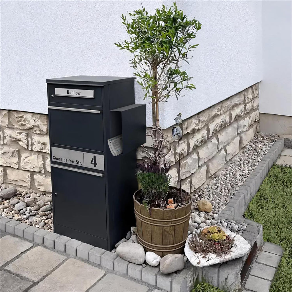 Metzler Zeitungsfach für Paketbox Modellreihe Bispo | RAL 7016 Anthrazit
