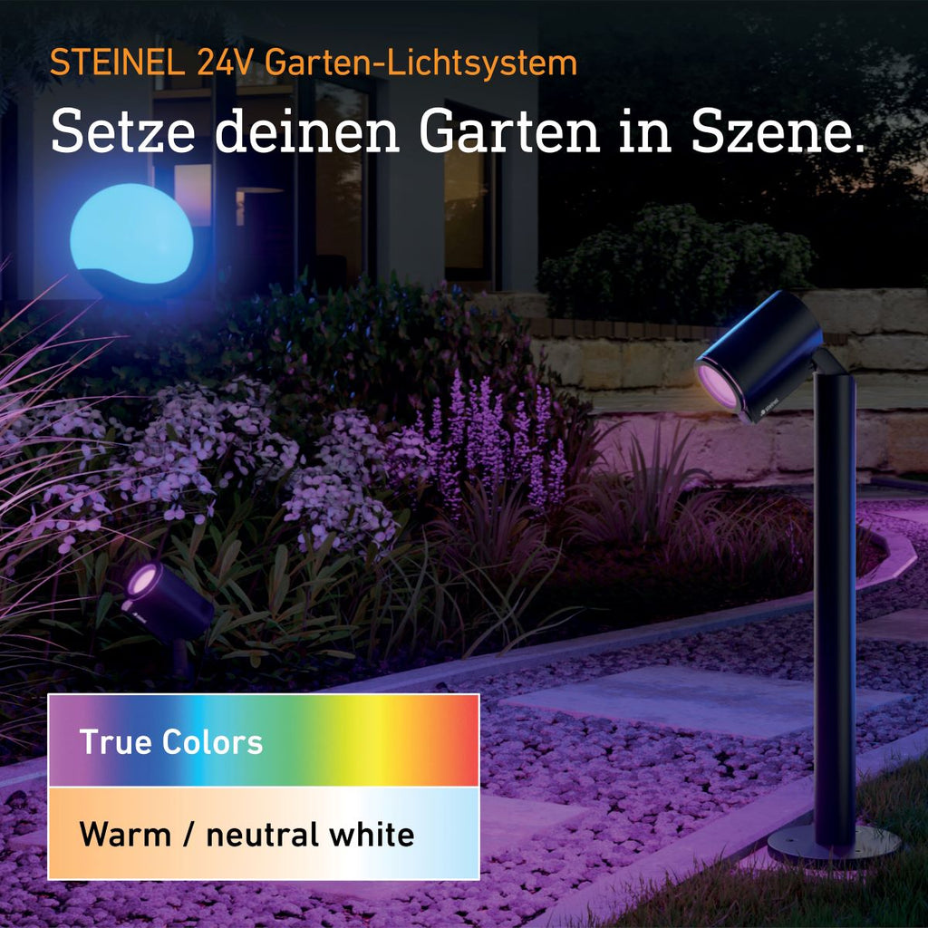 LED Gartenstrahler | Spot Garden C | 24V Garten-Lichtsystem | Bluetooth | Starter-Set