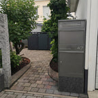 Metzler Paketbox mit Briefkasten | personalisiert mit Gravur | Edelstahl-Namensschild | mit Briefeinwurf | Taren