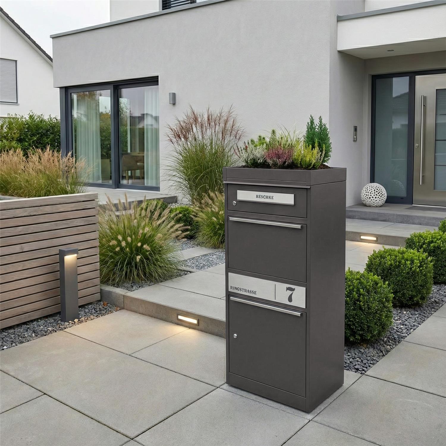 Metzler Pflanzdach für Paketbox | Dachbegrünung für Paketbriefkasten | für Modellreihe Bispo