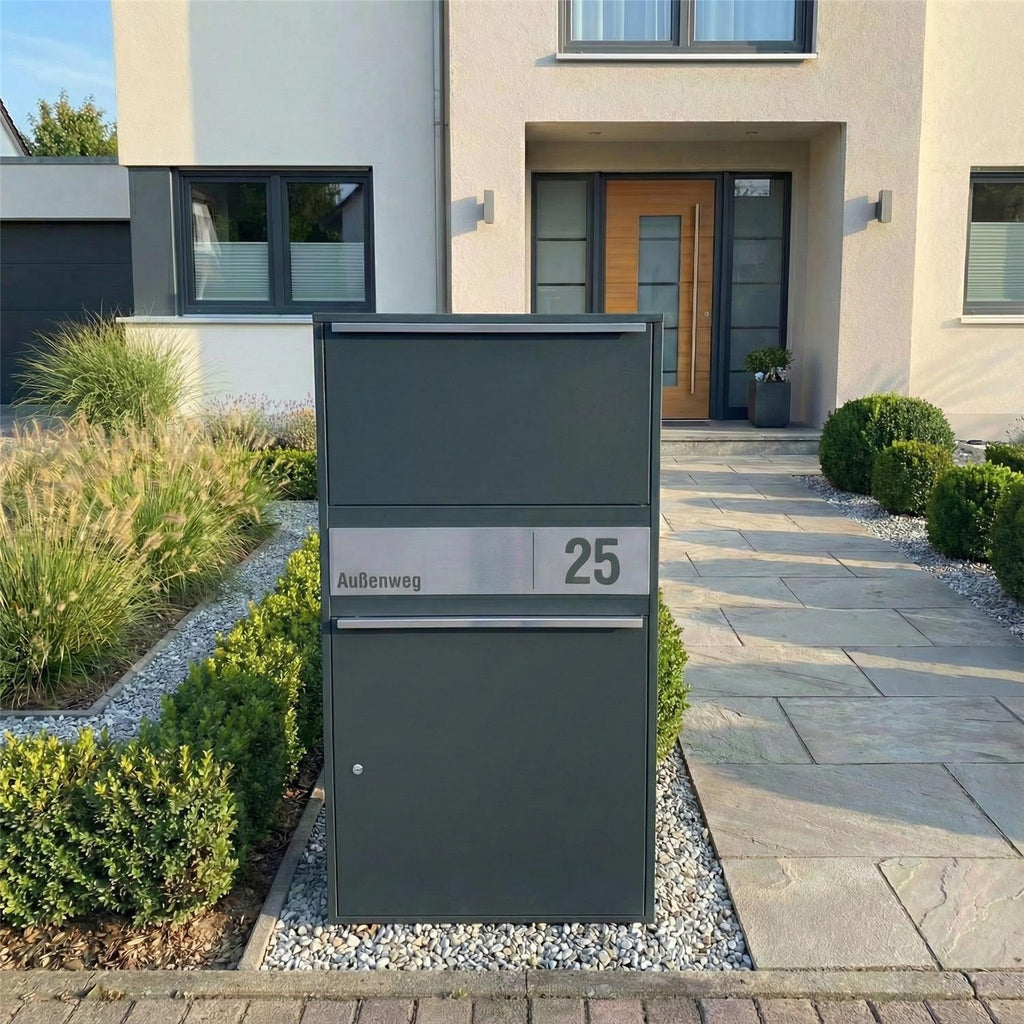 Metzler Paketbox XL personalisiert mit Gravur | Paketkasten rostfrei | Bispo Max 2