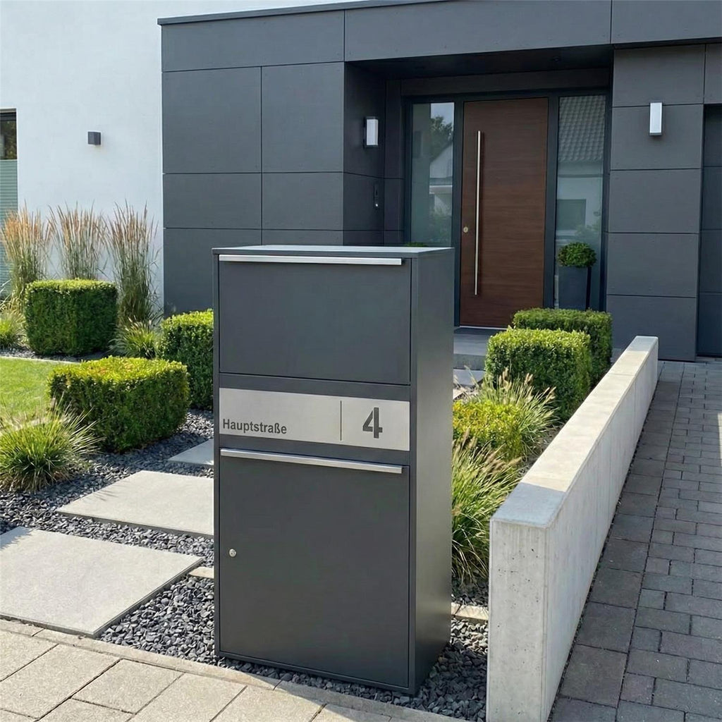 Metzler Paketbox XL personalisiert mit Gravur | Paketkasten rostfrei | Bispo Max 2