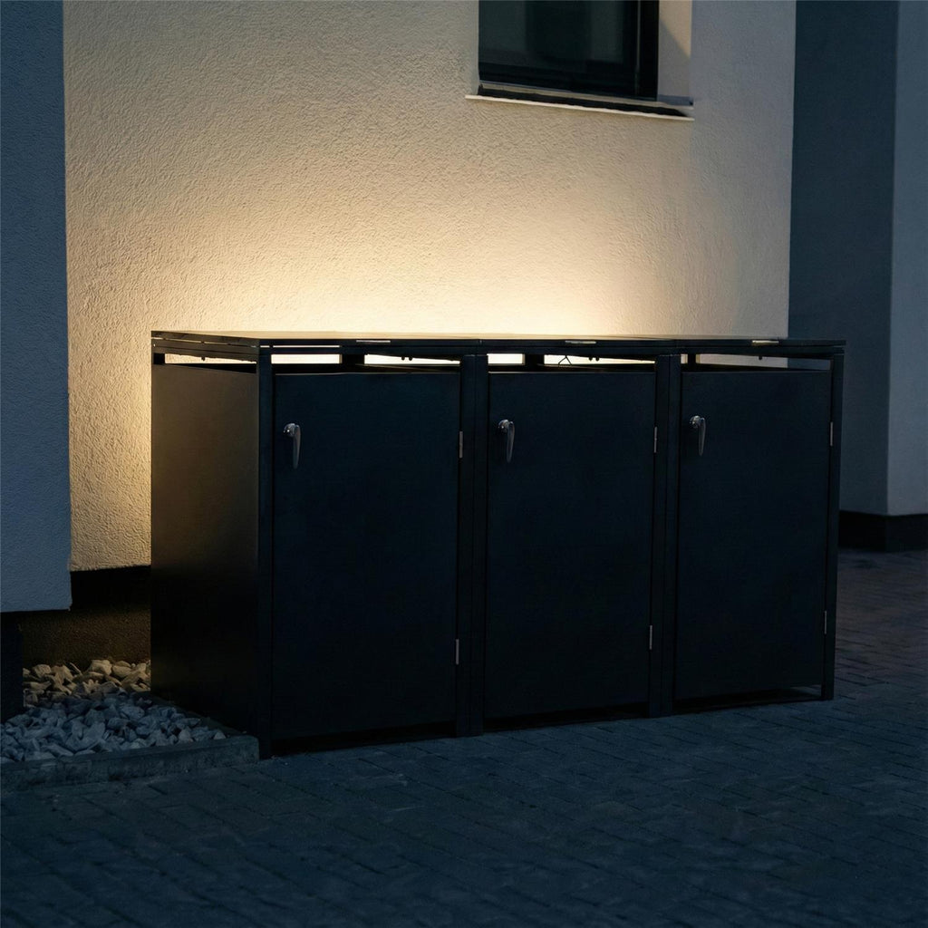 Metzler Indirekte LED-Beleuchtung für alle 3er Mülltonnenboxen