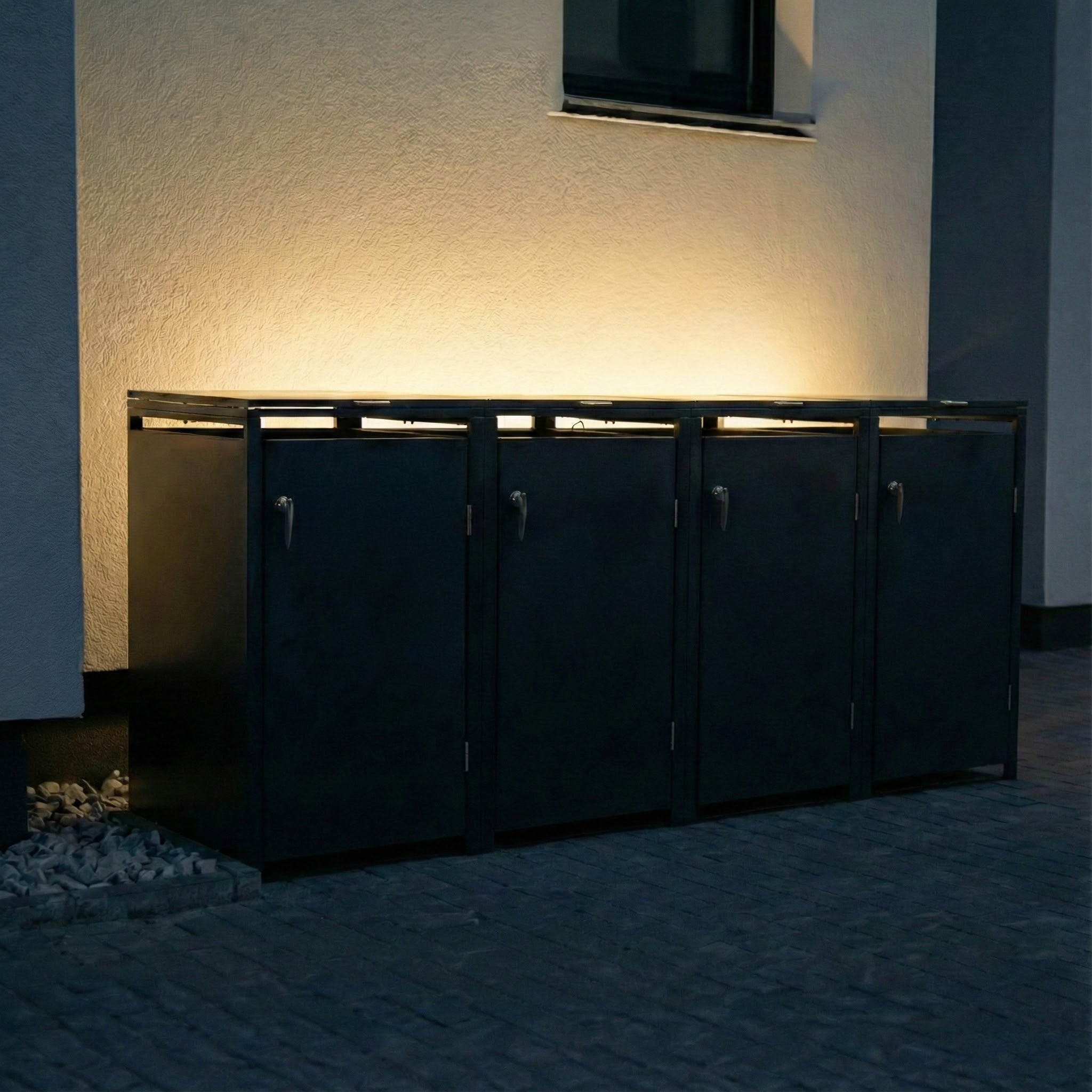 Metzler Indirekte LED-Beleuchtung für Mülltonnenboxen