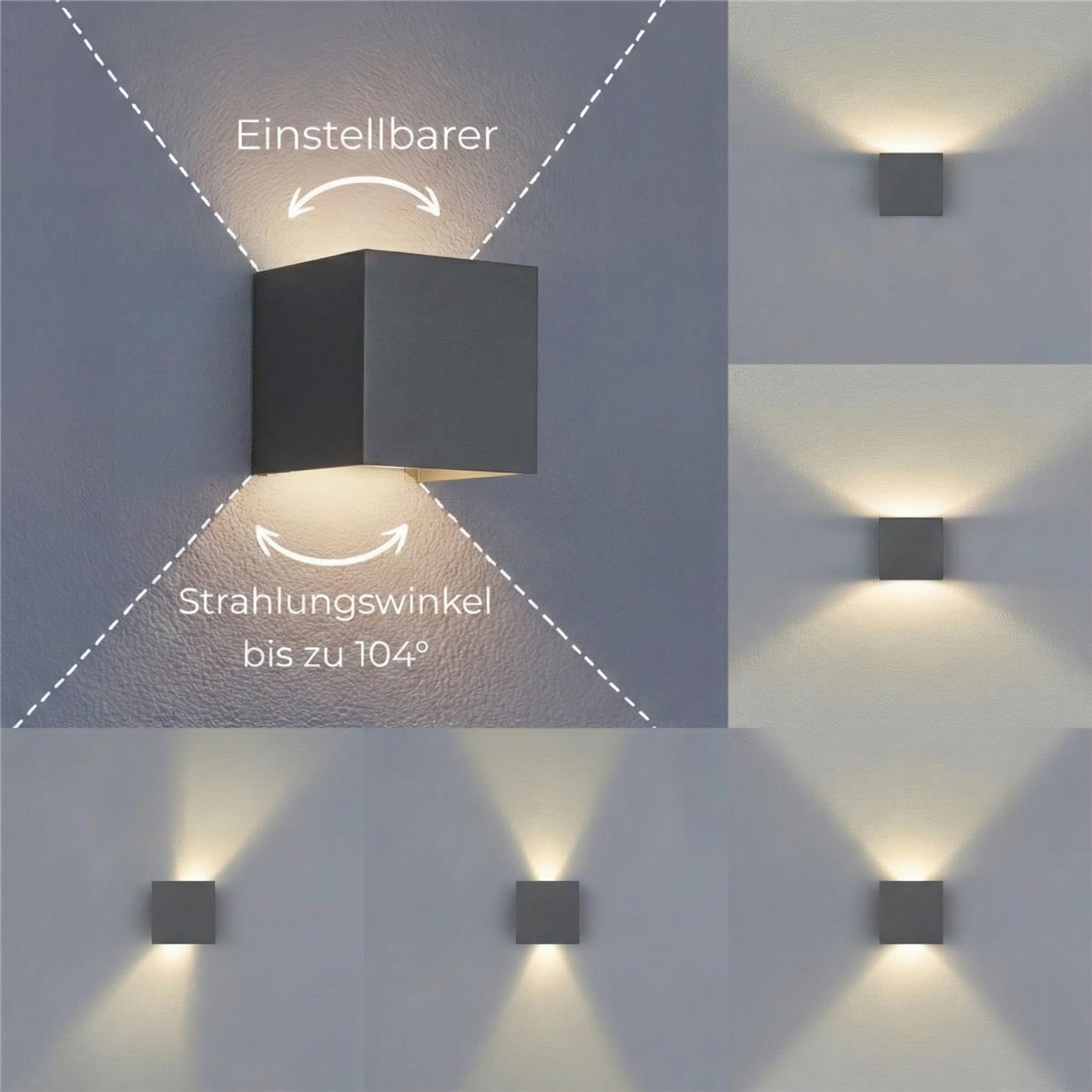 Metzler Up-Down-Light | RGBW | Dimmbar | App-Steuerung | 6,5 W LED Smart-Wandleuchte | Lumic Smart
