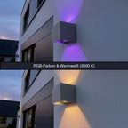 Metzler Up-Down-Light | RGBW | Dimmbar | App-Steuerung | 6,5 W LED Smart-Wandleuchte | Lumic Smart
