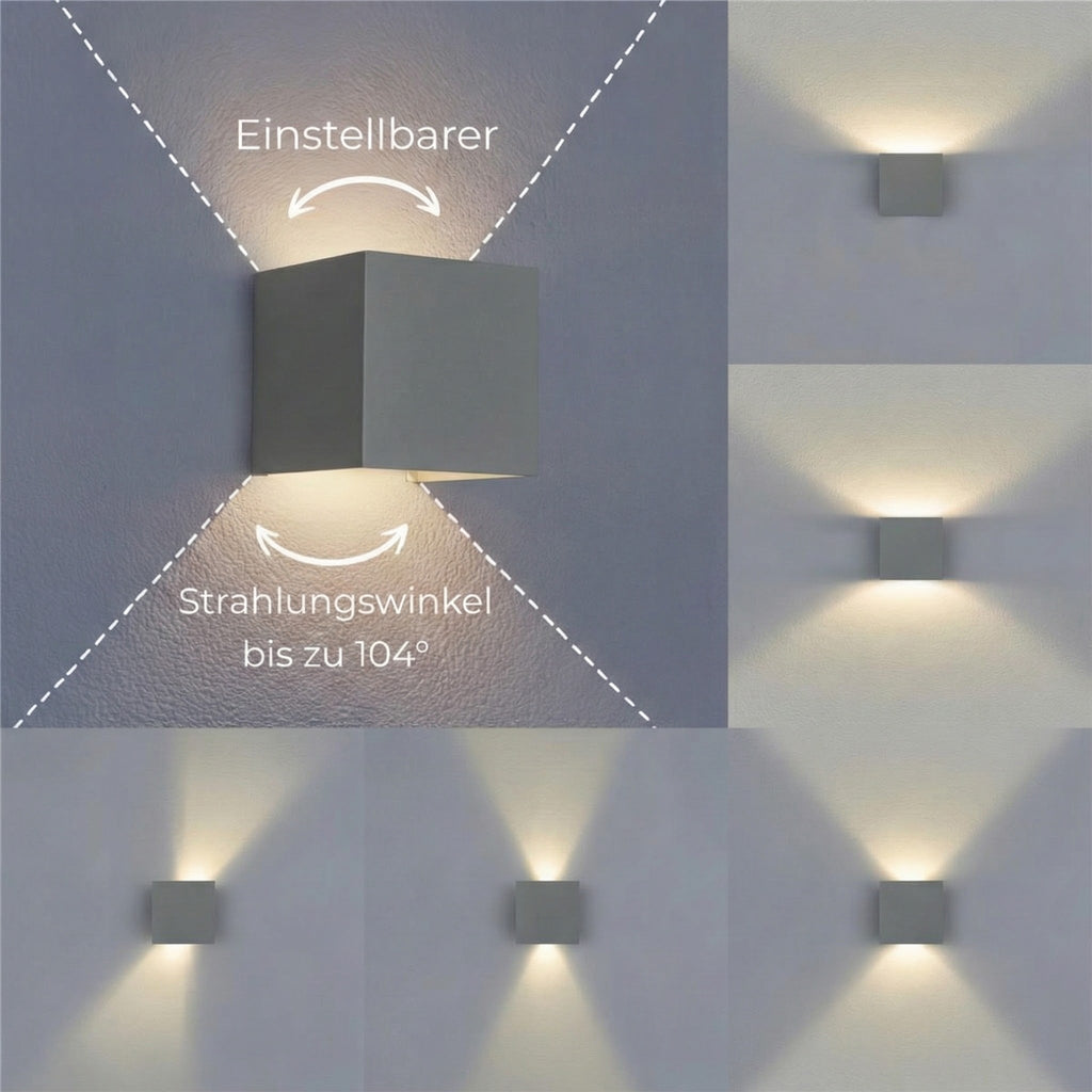 Metzler LED Wandleuchte Up-Down-Light | 6 Watt | LED 3000K Warmweiß | Lumic