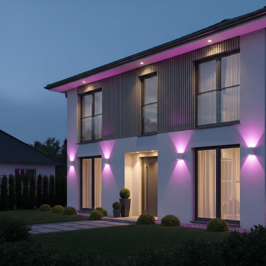Metzler Up-Down-Light | RGBW | Dimmbar | App-Steuerung | 6,5 W LED Smart-Wandleuchte | Lumic Smart