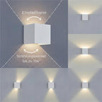 Metzler LED Wandleuchte Up-Down-Light | 6 Watt | LED 3000K Warmweiß | Weiß | Lumic