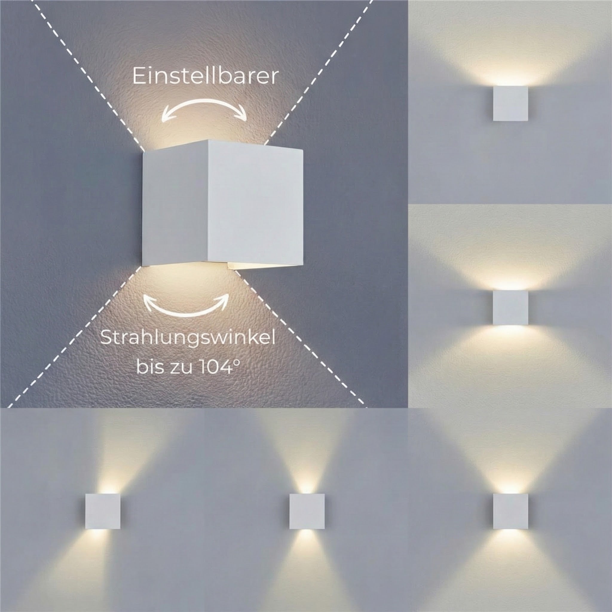 Metzler LED Wandleuchte Up-Down-Light | 6 Watt | LED 3000K Warmweiß | Weiß | Lumic