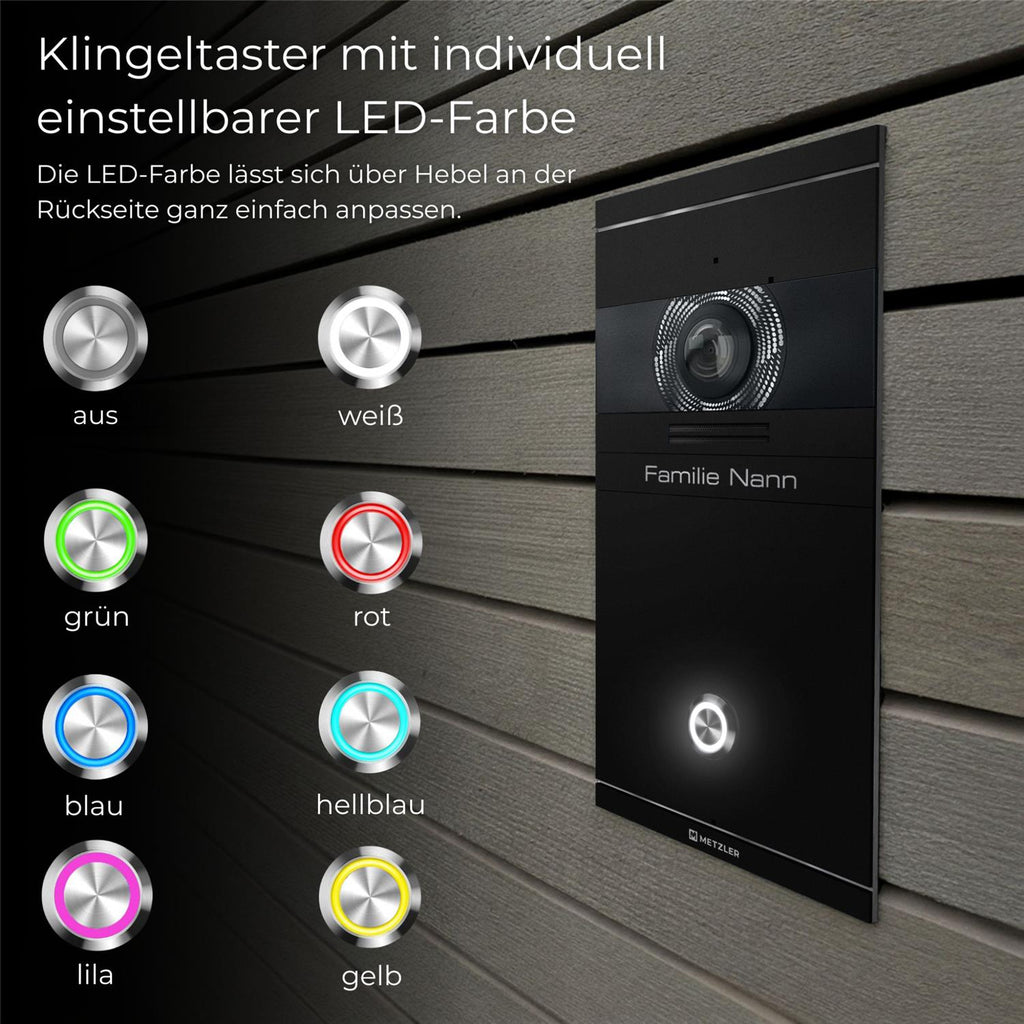 Metzler VDM10 2.0 Video-Türsprechanlage | 1 Klingeltaster | Colson