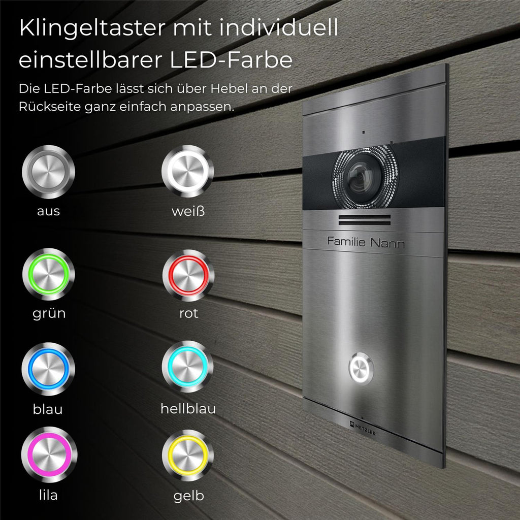 Metzler VDM10 2.0 Video-Türsprechanlage | 1 Klingeltaster | Colson