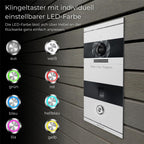 Metzler VDM10 2.0 Video-Türsprechanlage | mit Fingerprint | 1 Klingeltaster | Niko