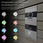 Metzler VDM10 2.0 Video-Türsprechanlage | mit Fingerprint | 1 Klingeltaster | Niko
