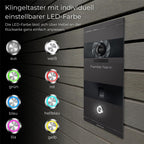 Metzler VDM10 2.0 Video-Türsprechanlage | mit Fingerprint | 1 Klingeltaster | Niko