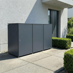 Metzler Mülltonnenbox | 3er | 240l | aus Aluminium | rostfrei & massiv