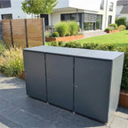 Metzler Mülltonnenbox | 3er | 240l | aus Aluminium | rostfrei & massiv