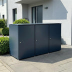 Metzler Mülltonnenbox | 3er | 240l | aus Aluminium | rostfrei & massiv