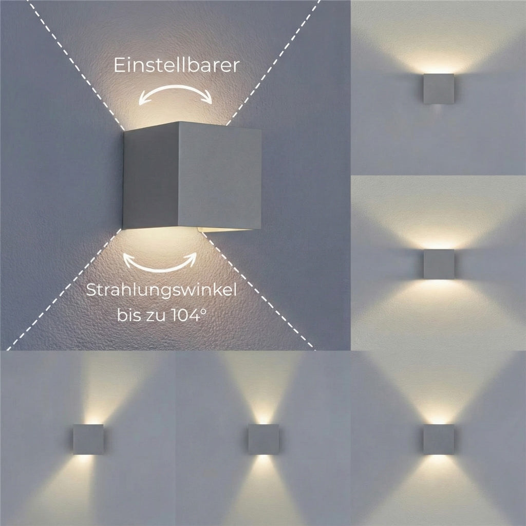 Metzler LED Wandleuchte Up-Down-Light | 6 Watt | LED 3000K Warmweiß | Lumic
