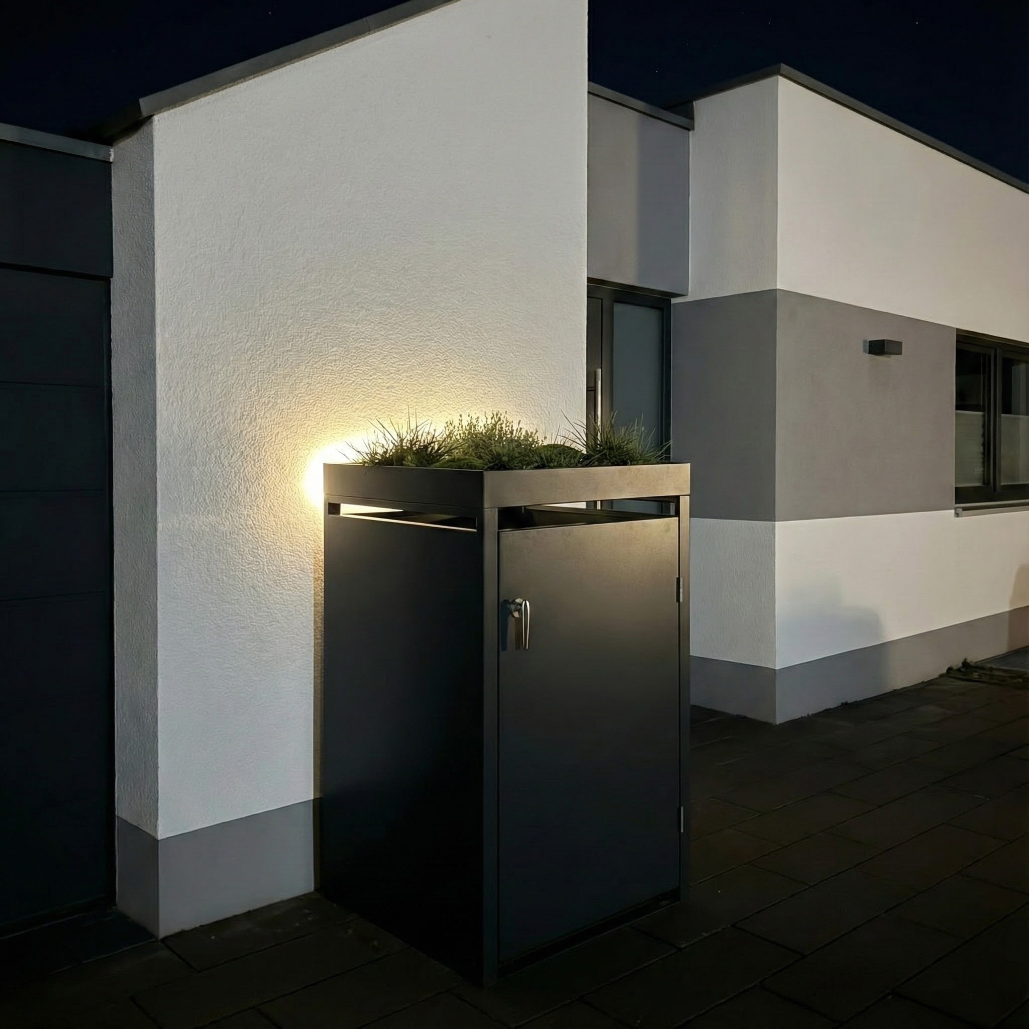 Metzler Indirekte LED-Beleuchtung für Mülltonnenboxen