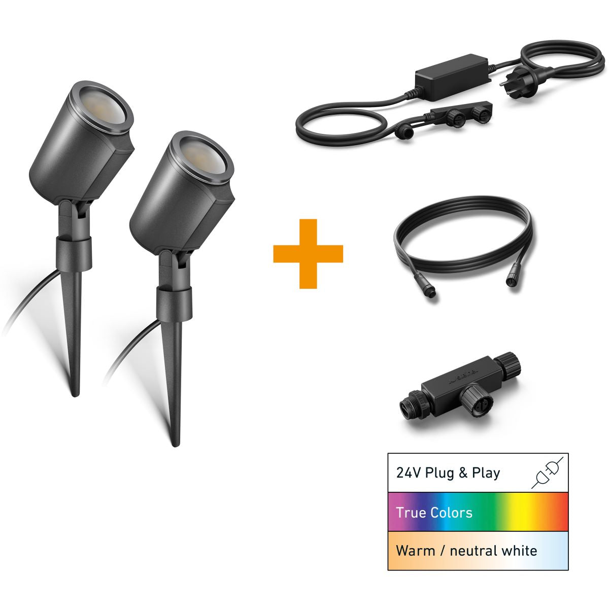 LED Gartenstrahler | Spot Garden C | 24V Garten-Lichtsystem | Bluetooth | Starter-Set