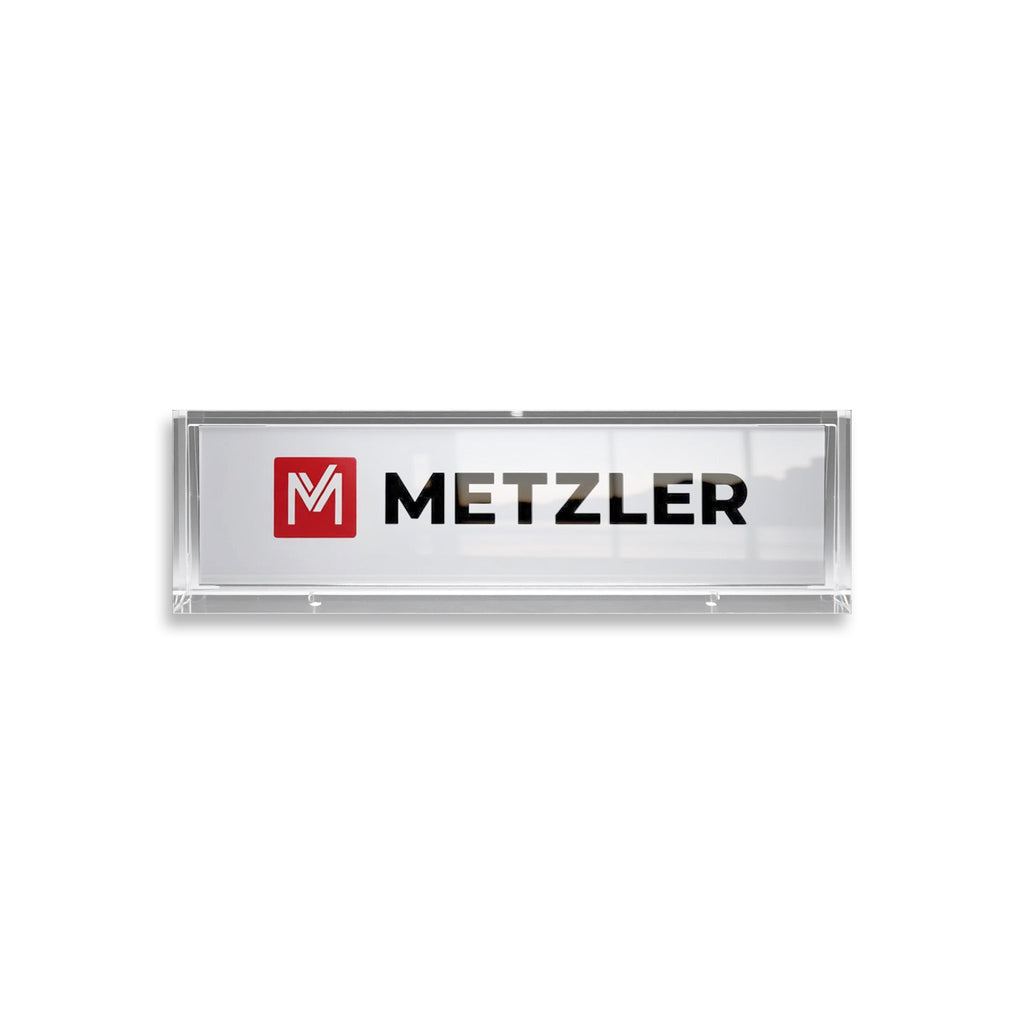 Selbstklebendes Namensschild mit austauschbarem Papiereinleger von Metzler