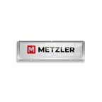 Selbstklebendes Namensschild mit austauschbarem Papiereinleger von Metzler