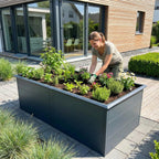 Metzler Hochbeet XL für den Garten | Mit Schneckenschutz | Pulverbeschichtet | 206 x 77 x 106 cm