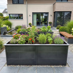 Metzler Hochbeet XL für den Garten | Mit Schneckenschutz | Pulverbeschichtet | 206 x 77 x 106 cm