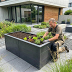 Metzler Hochbeet XL für den Garten | Mit Schneckenschutz | Pulverbeschichtet | 206 x 77 x 106 cm