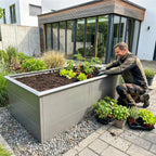 Metzler Hochbeet XL für den Garten | Mit Schneckenschutz | Pulverbeschichtet | 206 x 77 x 106 cm