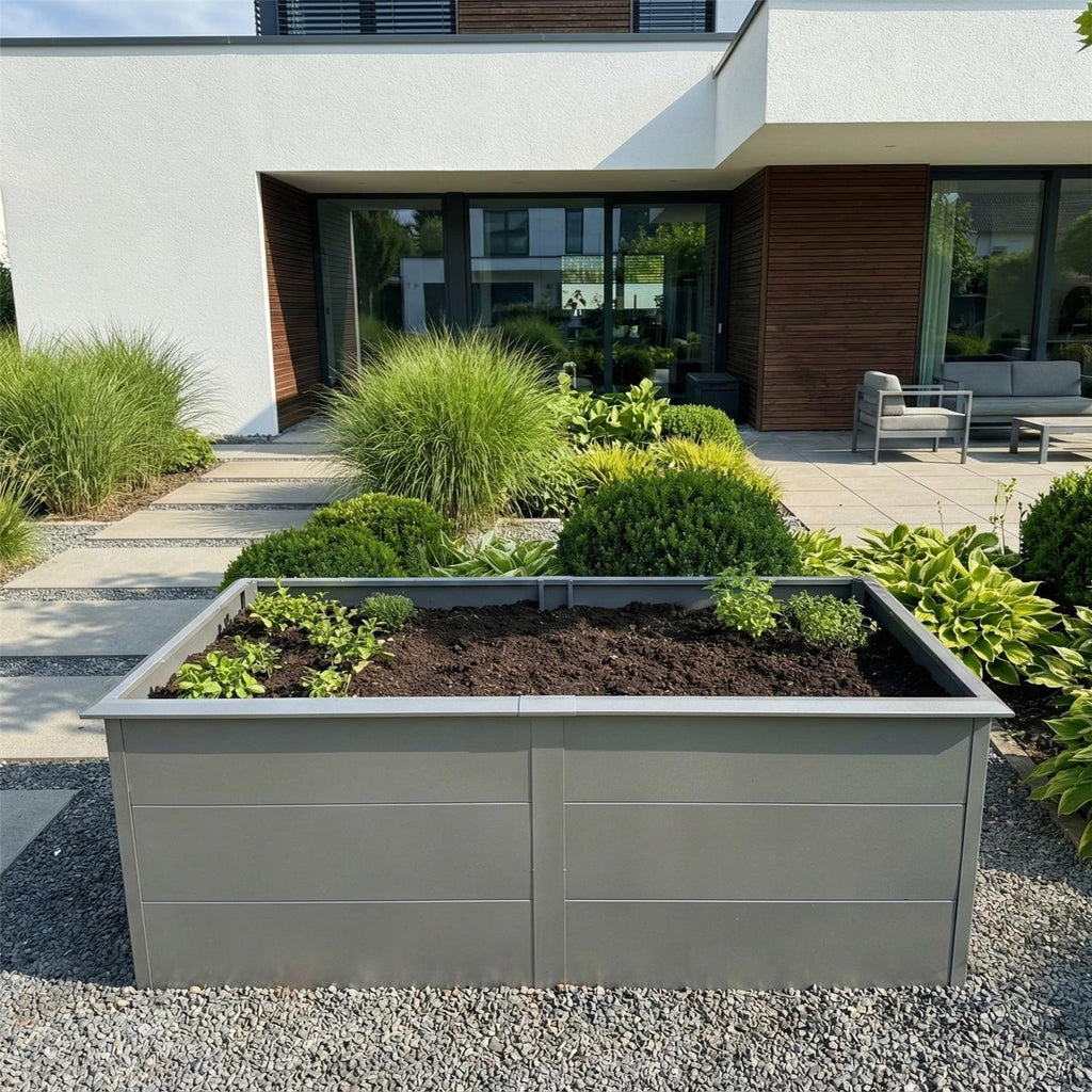 Metzler Hochbeet XL für den Garten | Mit Schneckenschutz | Pulverbeschichtet | 206 x 77 x 106 cm