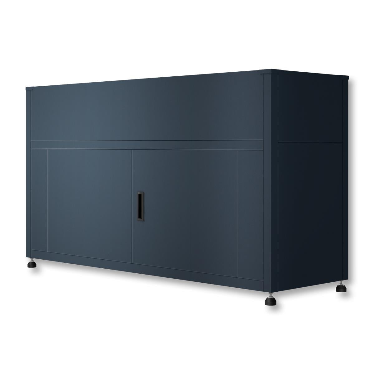 Metzler Hochbeet mit Stauraum | Pulverbeschichtet in Anthrazit RAL 7016 | 160 x 85 x 50 cm
