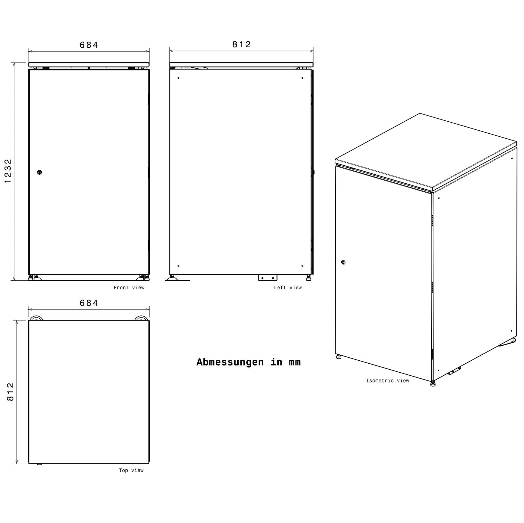 Metzler Mülltonnenbox | 4er mit Paketbox | Extra großes Volumen | Aus Aluminium | Höhenverstellbare Füße | Anthrazit