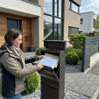 Metzler Standbriefkasten mit Zeitungsfach aus hochwertigem Stahl | Alves 3