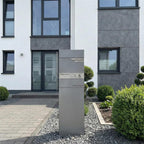 Metzler Standbriefkasten mit Zeitungsfach aus hochwertigem Stahl | Alves 3