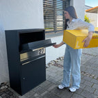 Metzler Paketbox XL personalisiert mit Gravur | Paketkasten rostfrei | Bispo Max 2