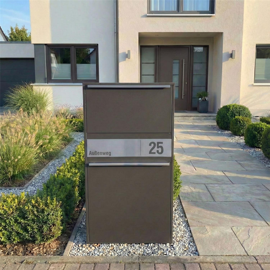 Metzler Paketbox XL personalisiert mit Gravur | Paketkasten rostfrei | Bispo Max 2